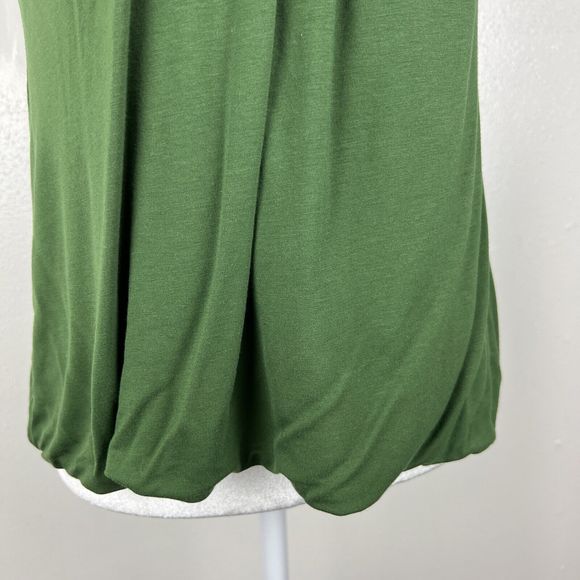 Classiques Entier Blouse Women Medium Green Brown Wood Chain Collar Casual Top - Picture 8 of 12